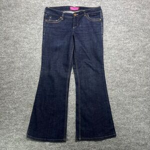 GLO Flare Jeans Women's 13 Blue Denim Stretch Mid Rise Classic Zip Fly - 33X29.5